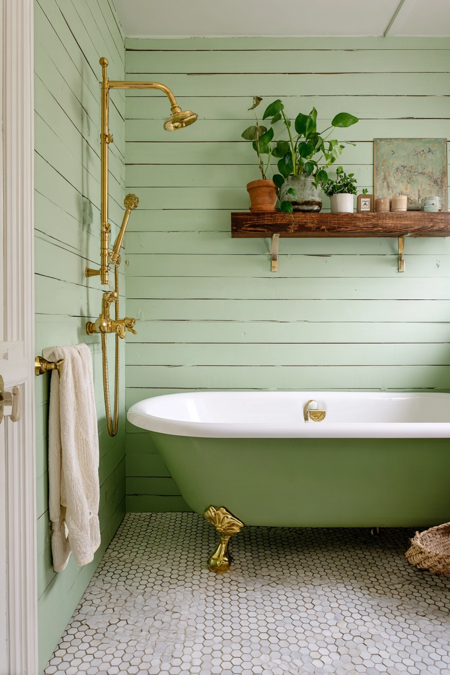 Light green bathroom 12