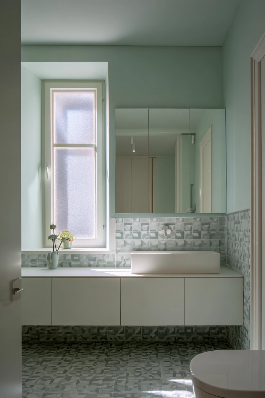 Light green bathroom 13