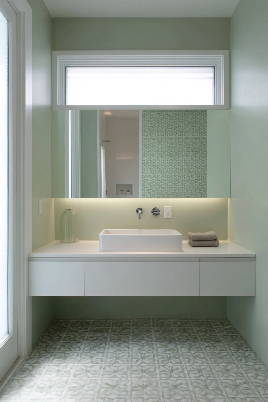 Light green bathroom 15