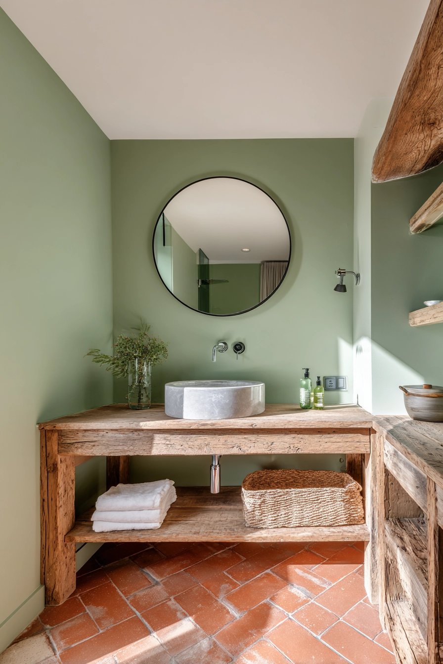 Light green bathroom 17