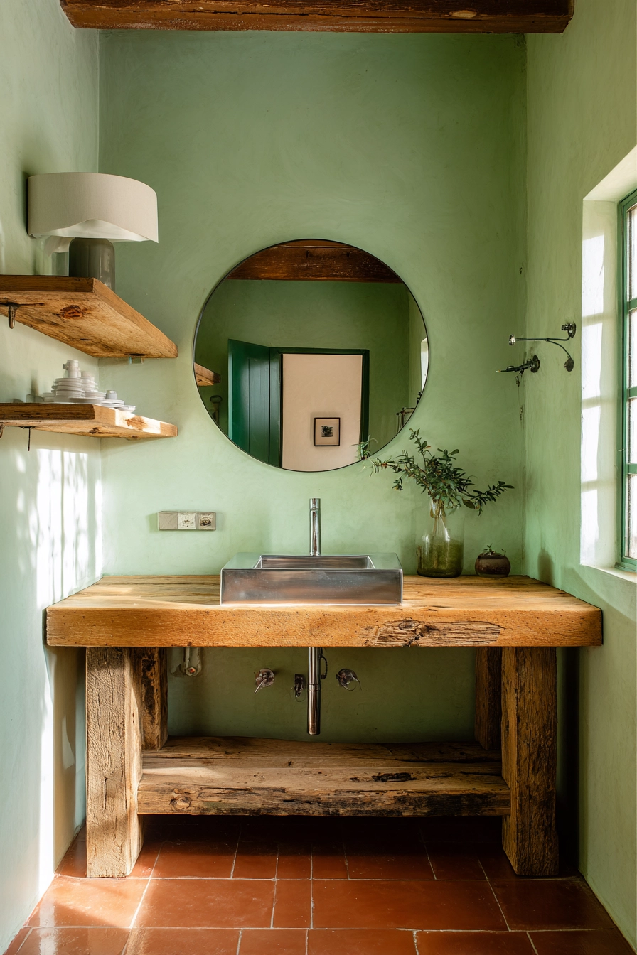 Light green bathroom 18