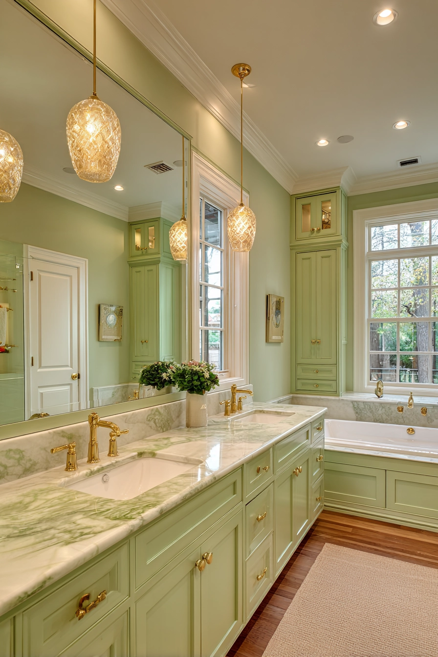 Light green bathroom 25