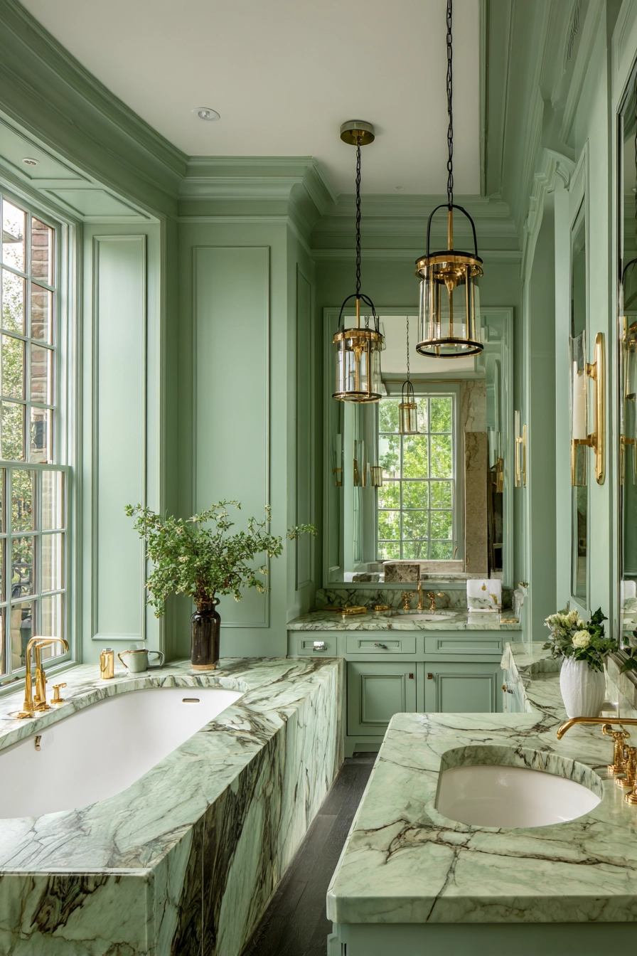 Light green bathroom 26
