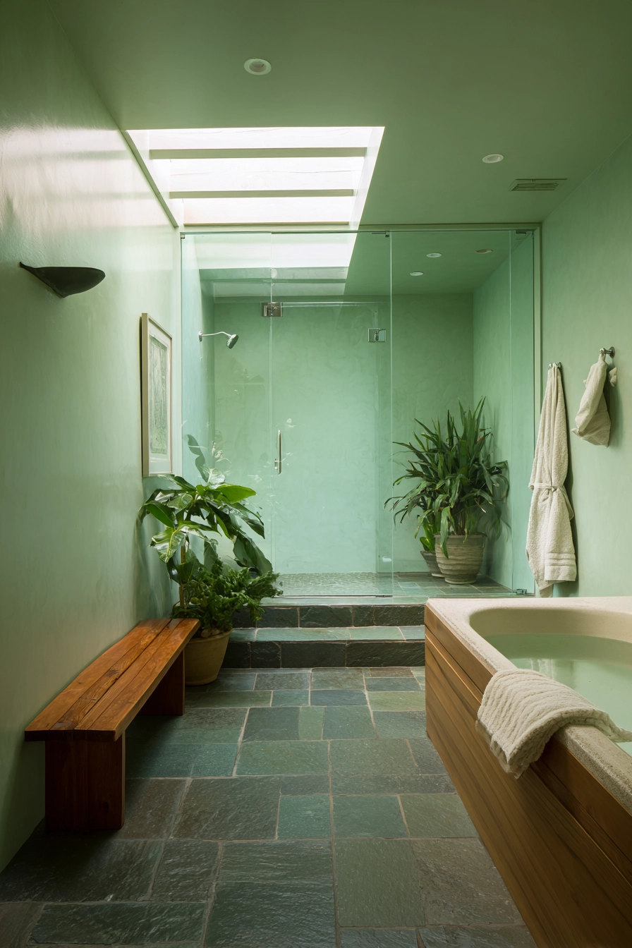 Light green bathroom 30