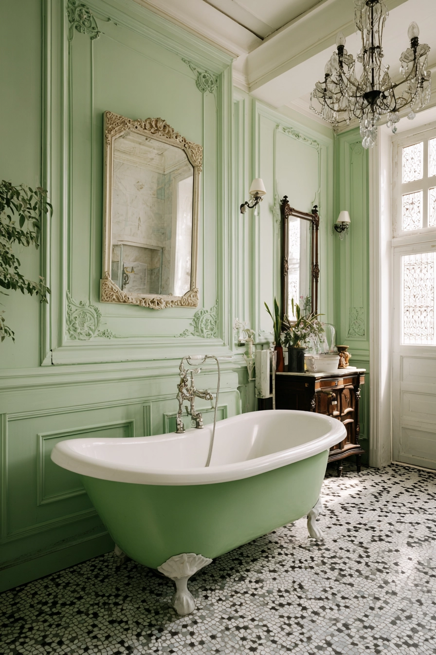 Light green bathroom 33