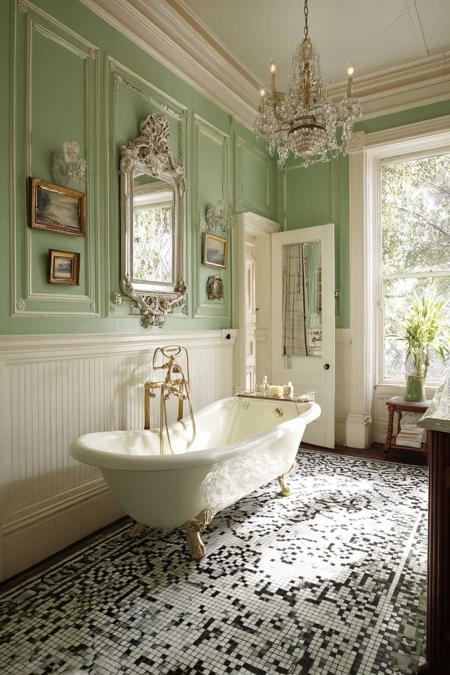 Light green bathroom 35