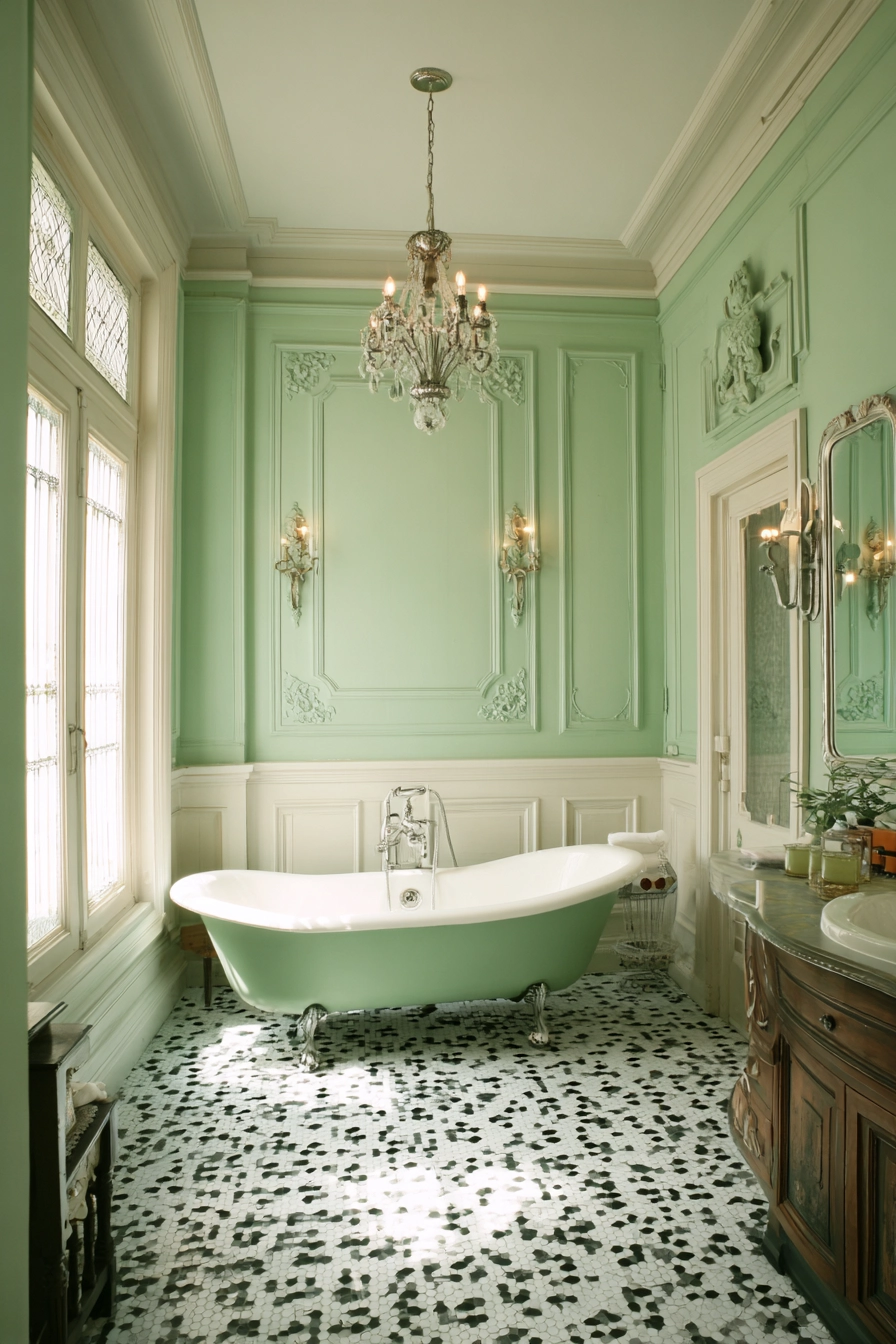 Light green bathroom 36