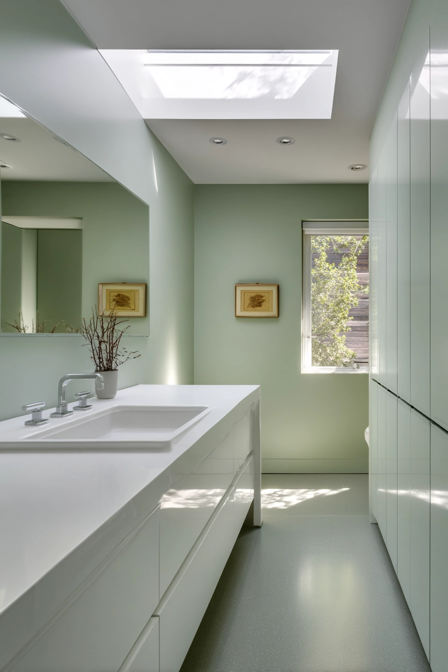 Light green bathroom 38