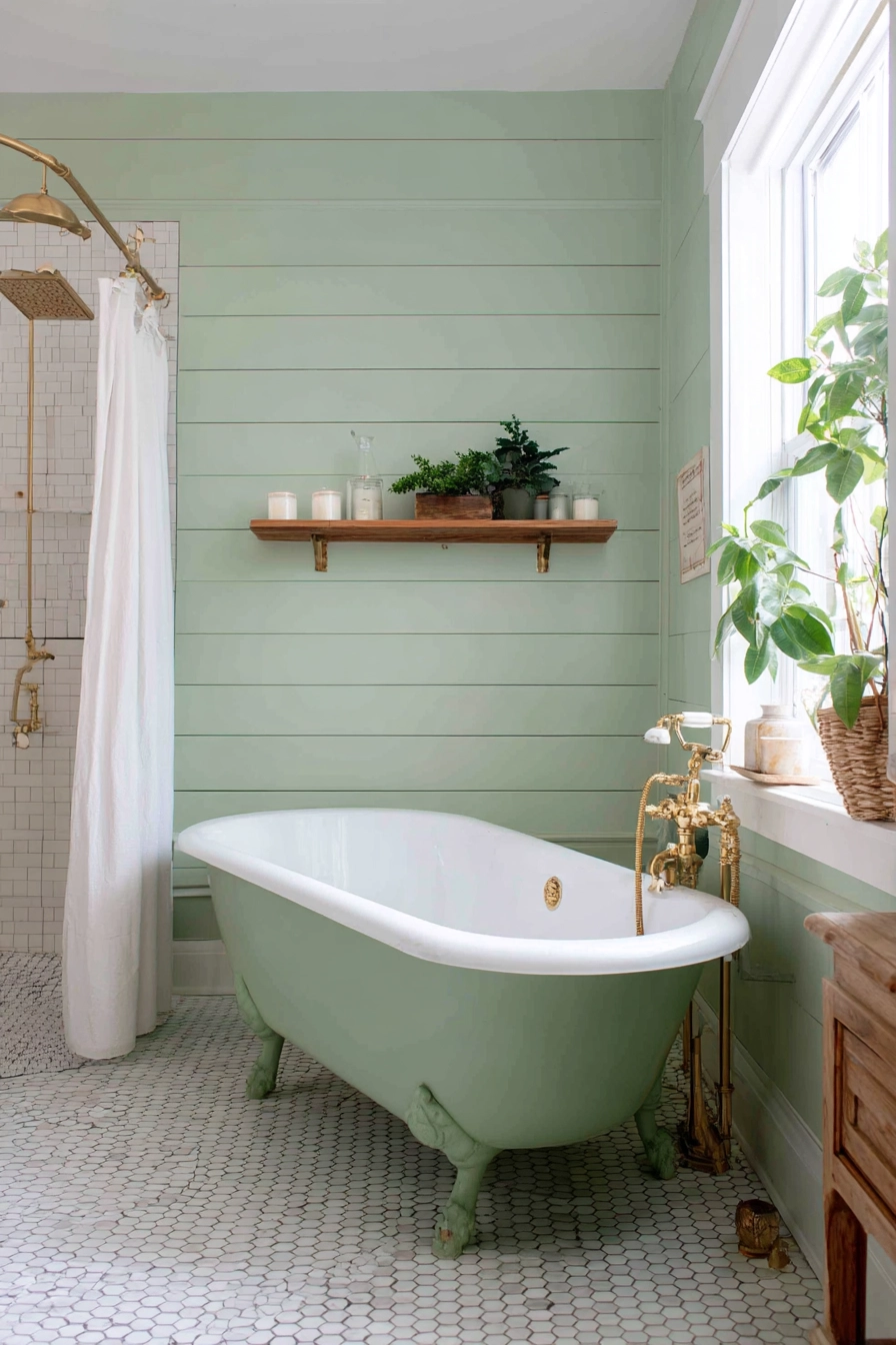 Light green bathroom 9