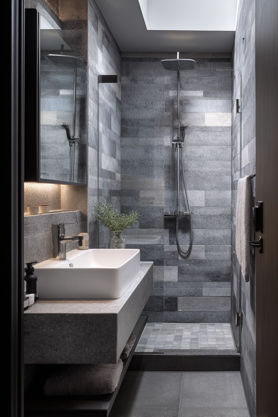 Narrow bathroom ideas 25