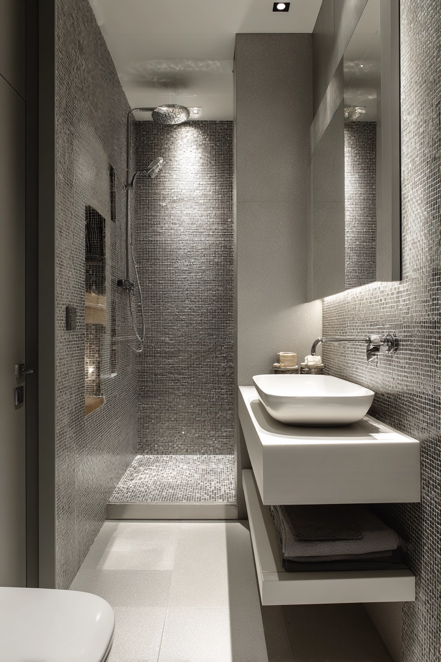 Narrow bathroom ideas 27