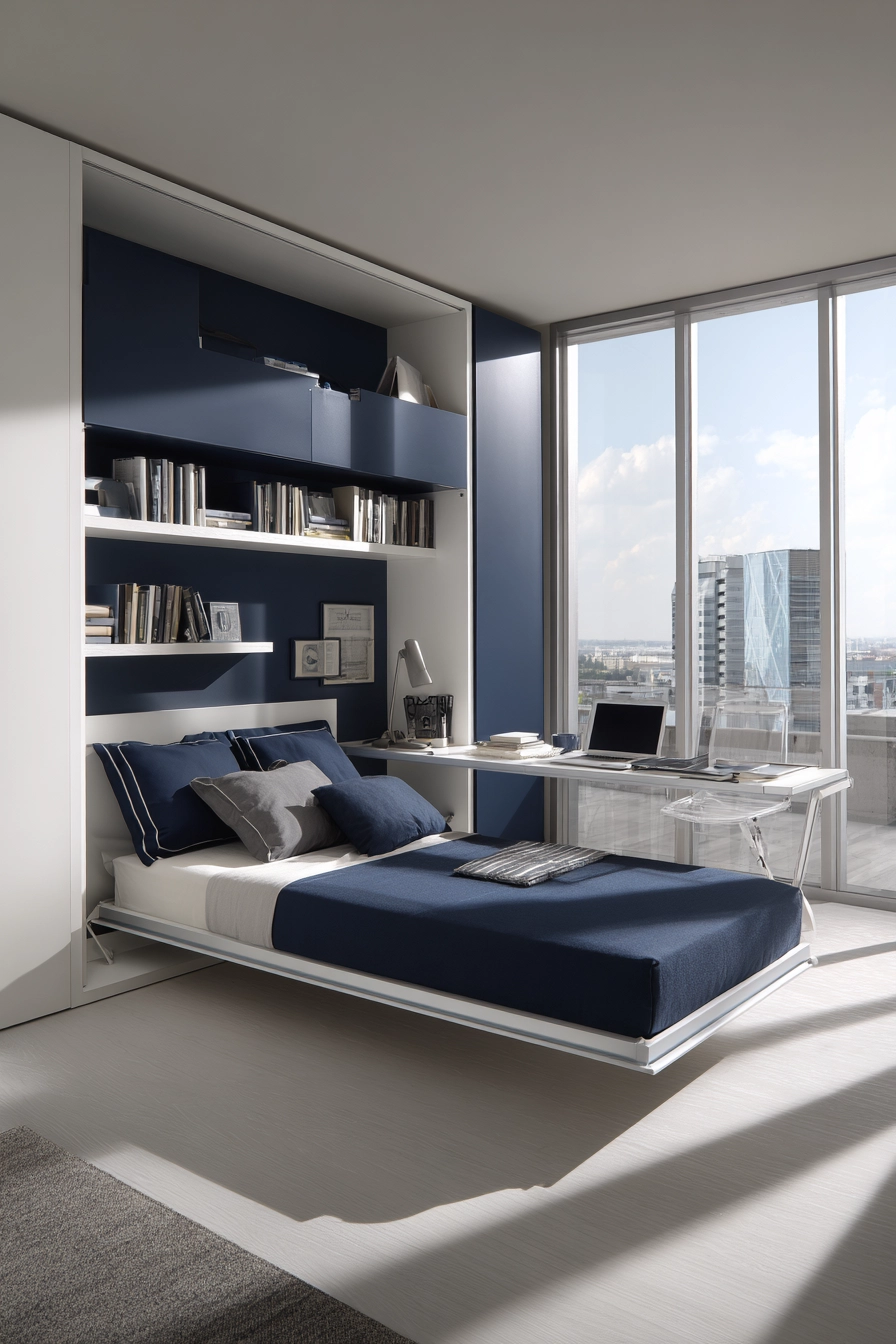 Space saving furniture bedroom 17