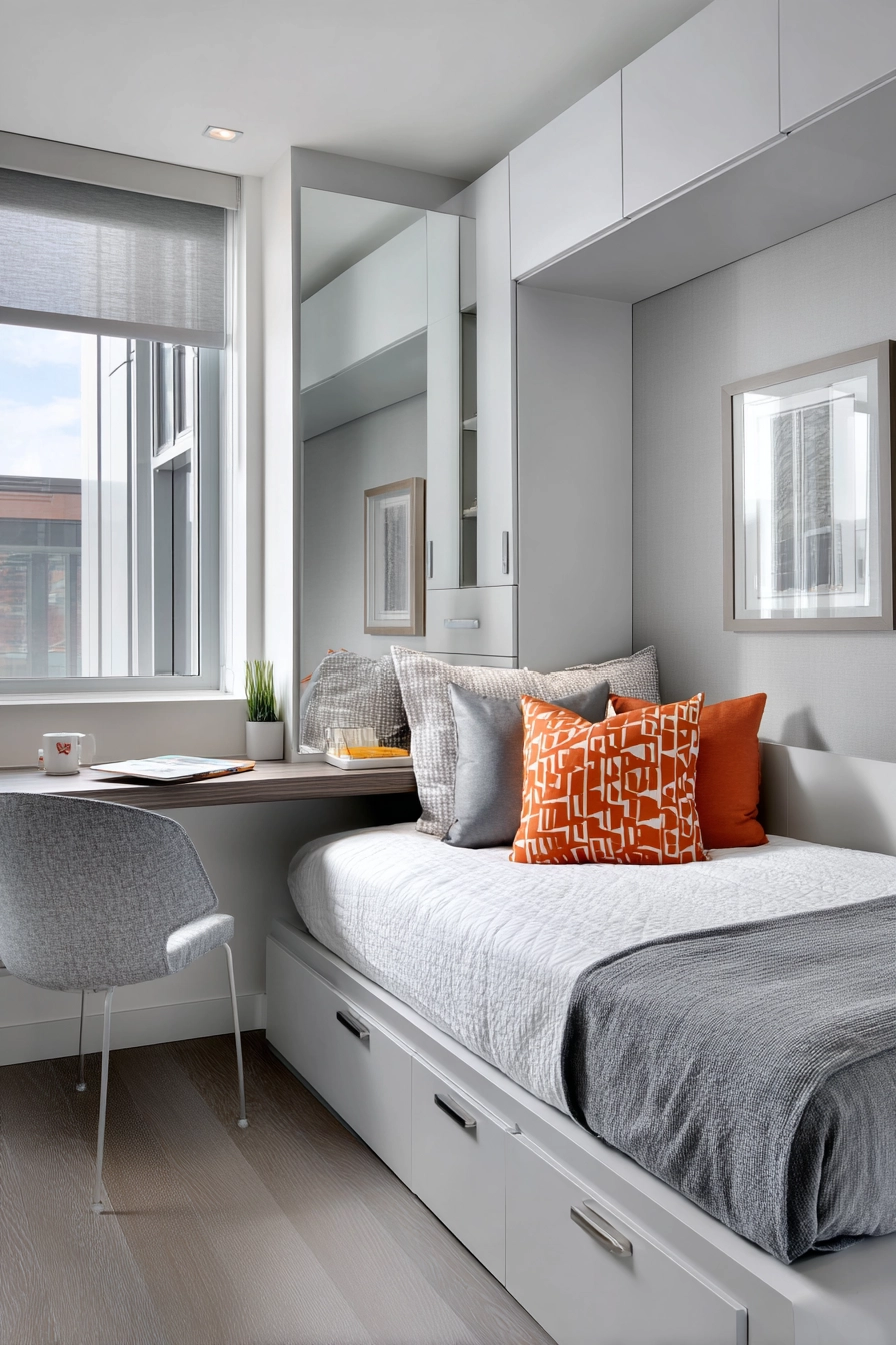 Space saving furniture bedroom 26