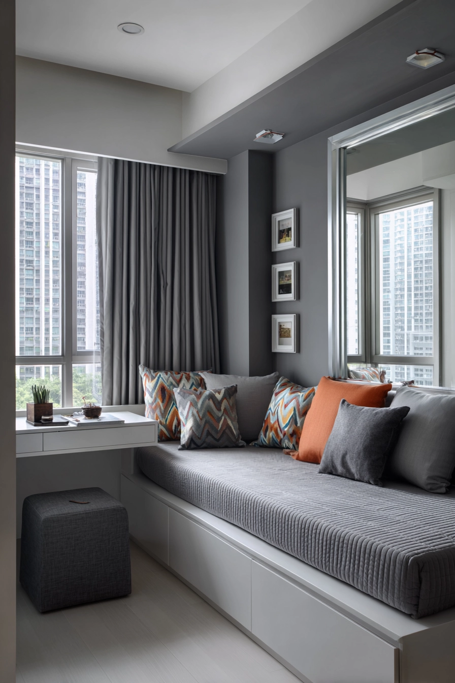 Space saving furniture bedroom 27