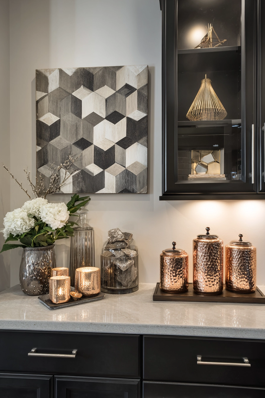 above kitchen cabinet decor ideas 20