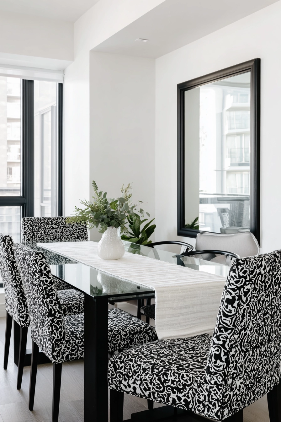 black and white dining room 15