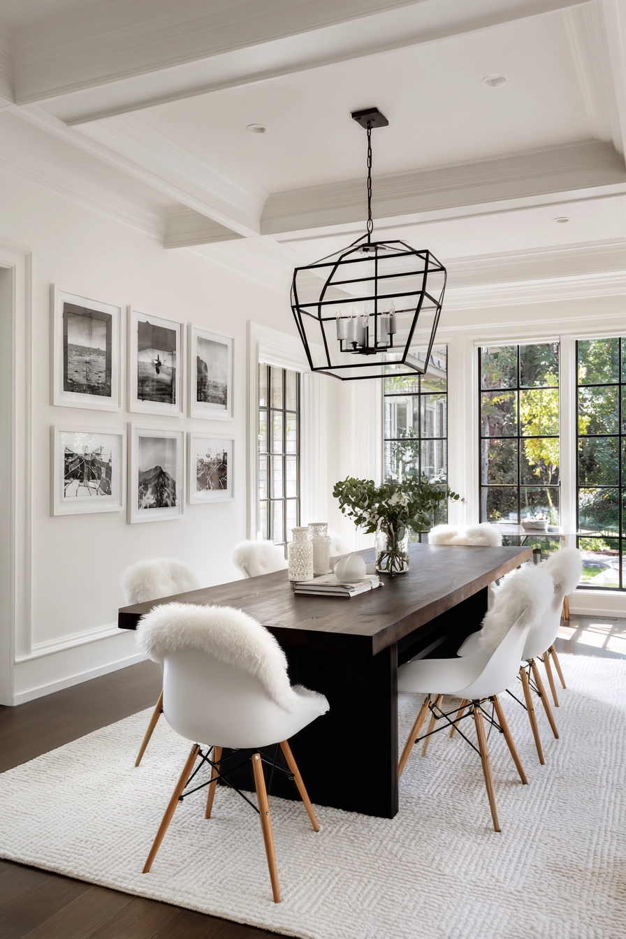 black and white dining room 24