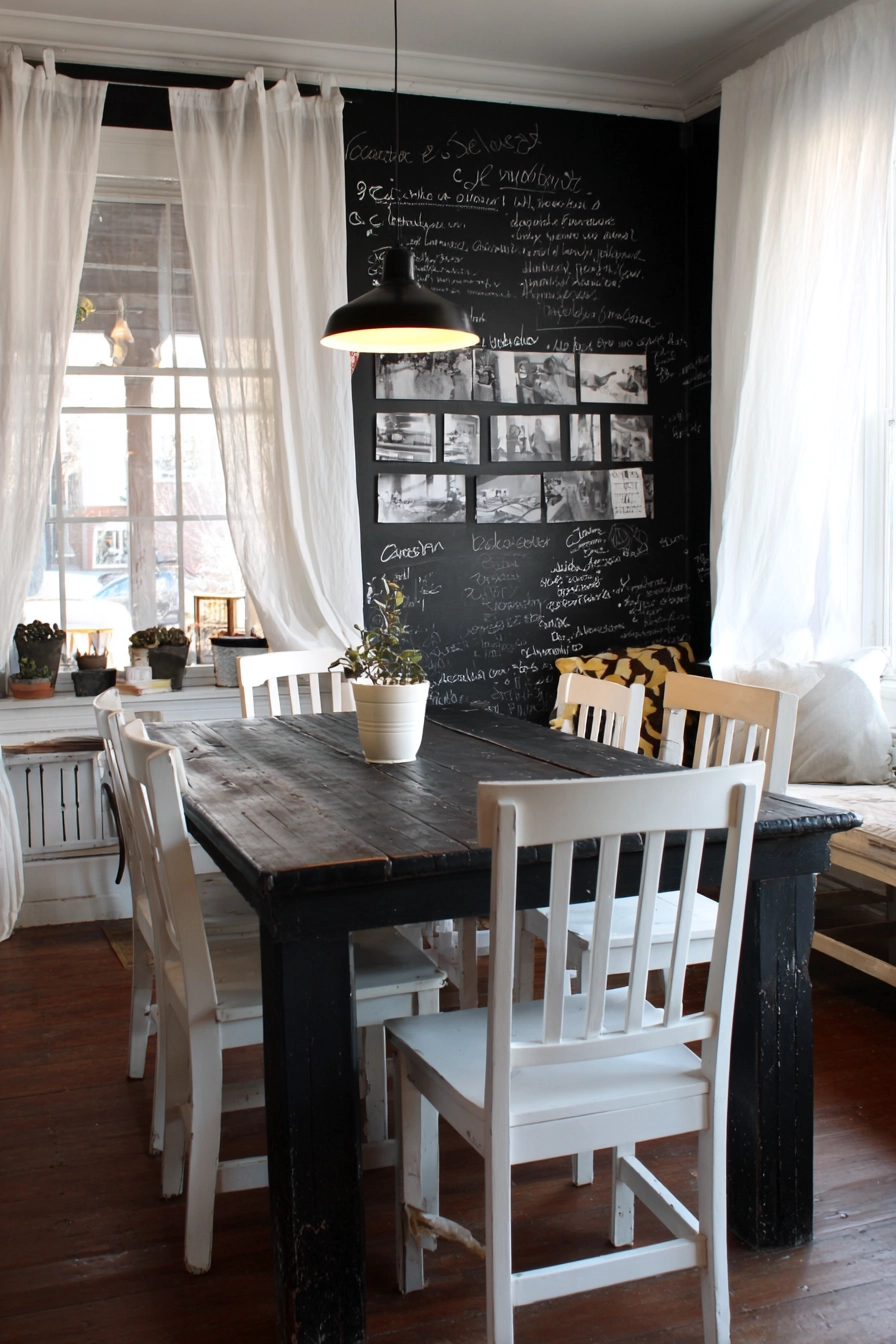 black and white dining room 28