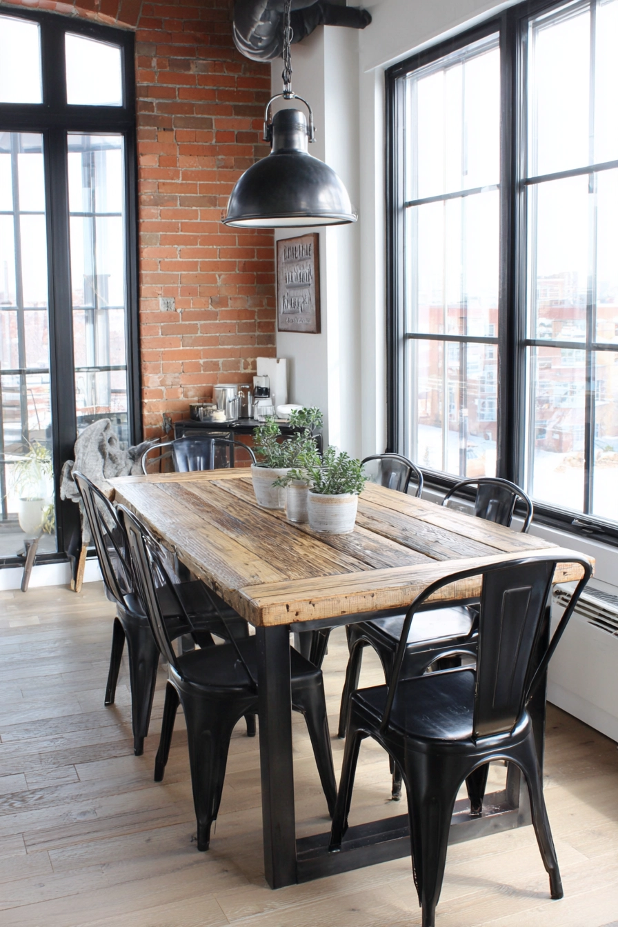black and white dining room 33