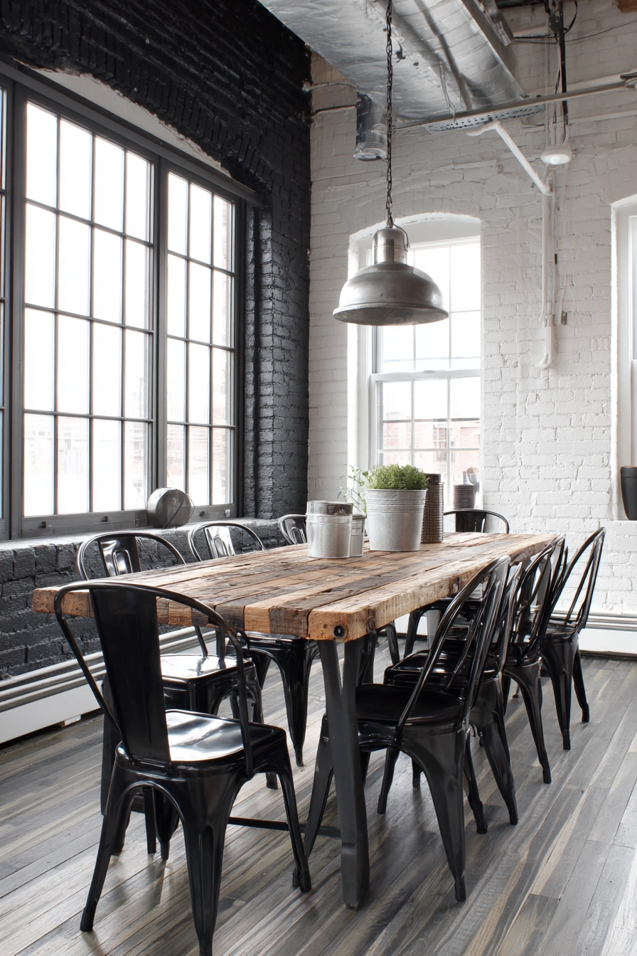 black and white dining room 35