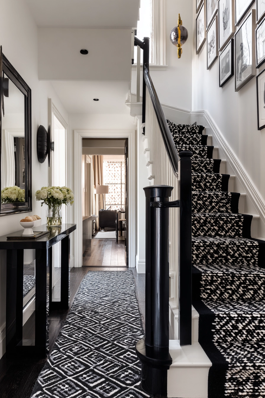black and white staircase 13