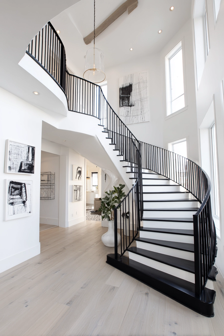black and white staircase 2