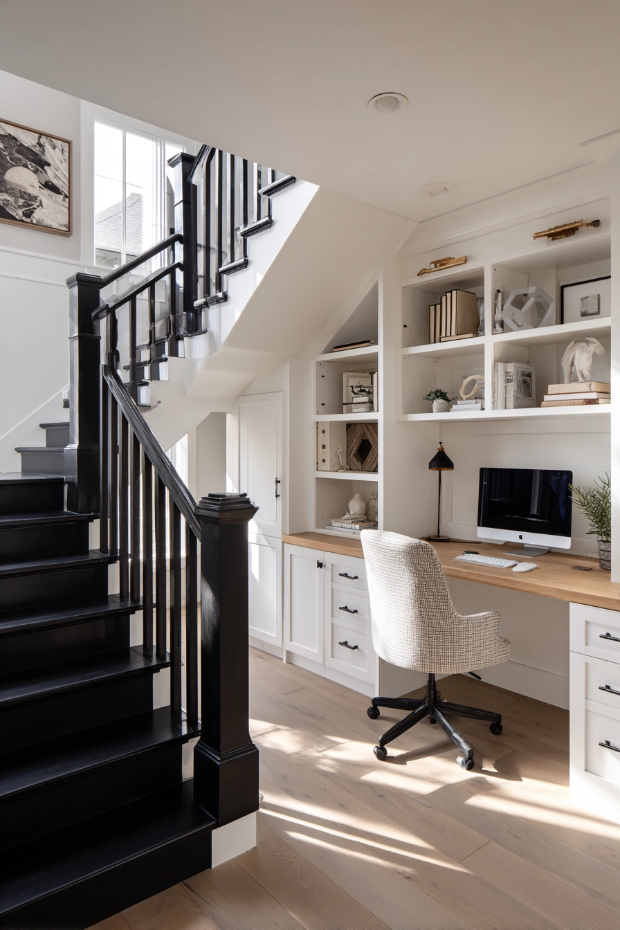 black and white staircase 21
