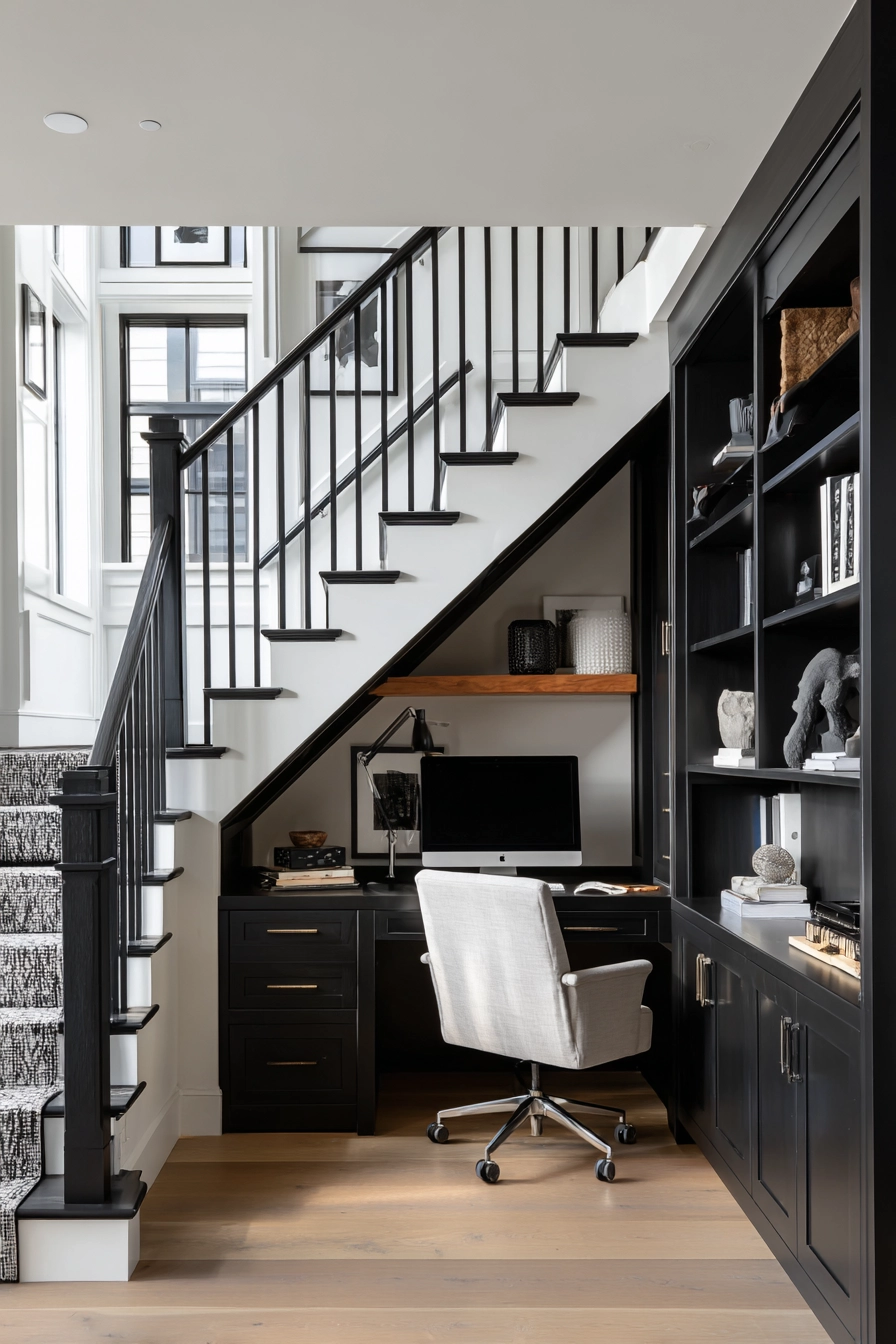 black and white staircase 23