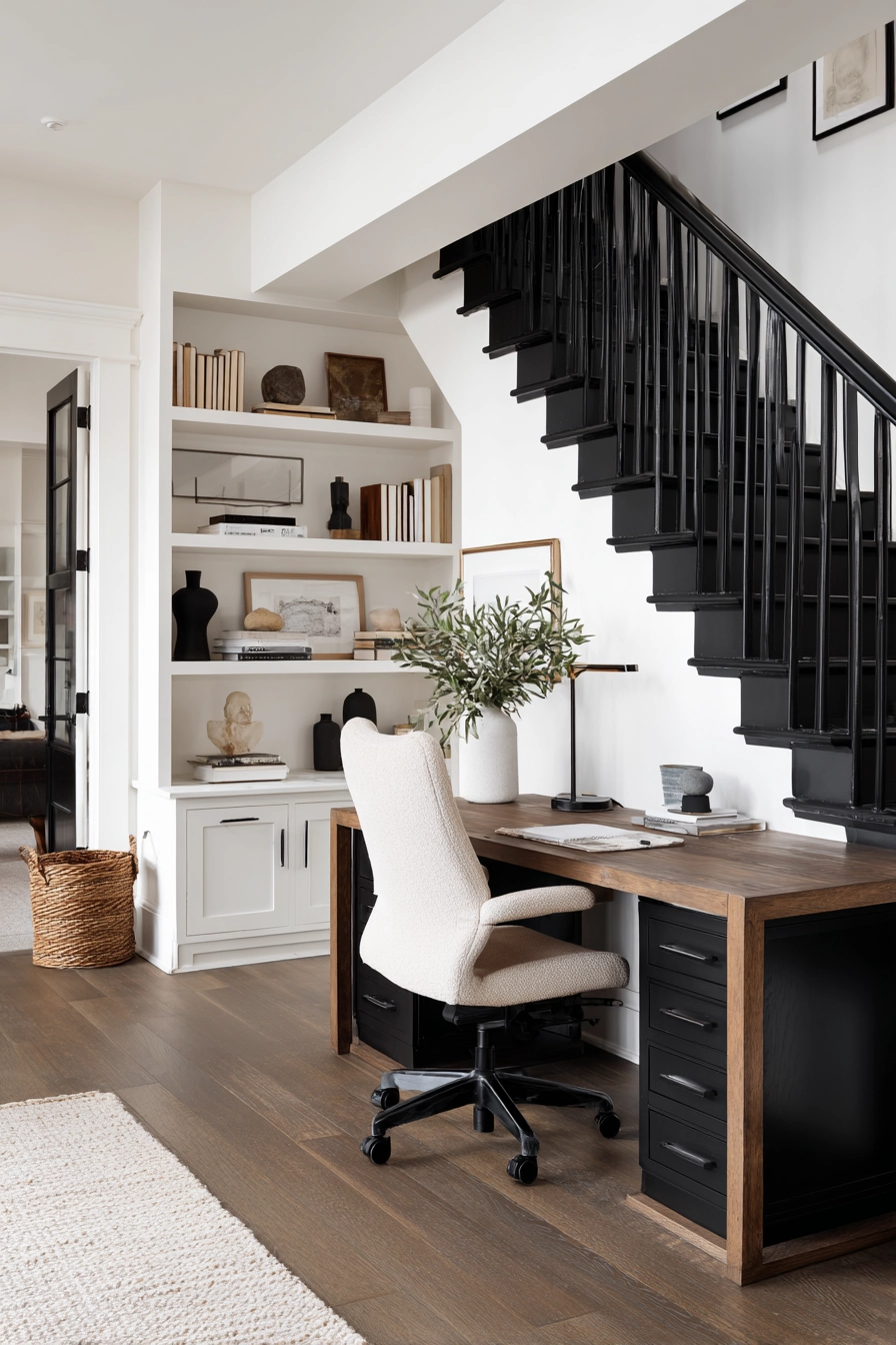 black and white staircase 24