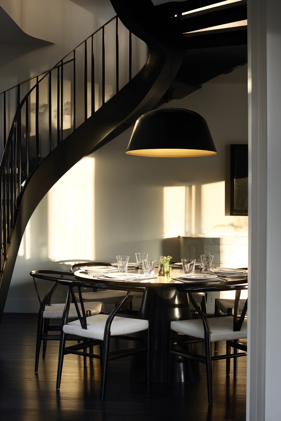 black and white staircase 26