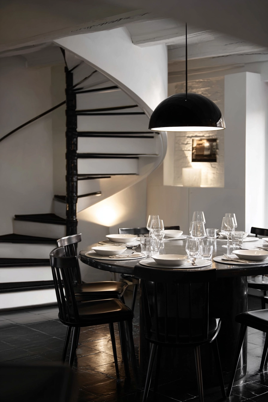 black and white staircase 28