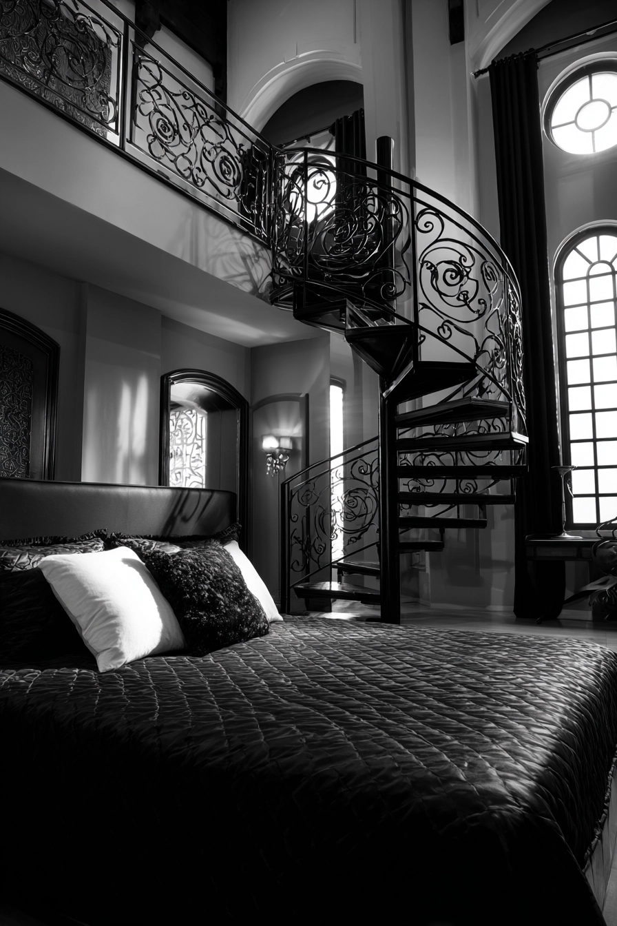 black and white staircase 29