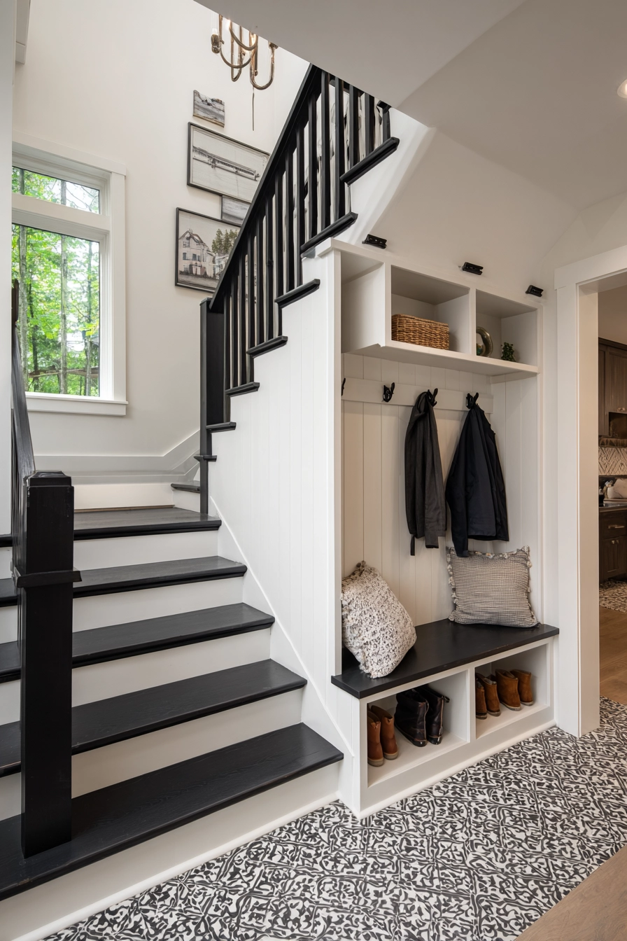 black and white staircase 33