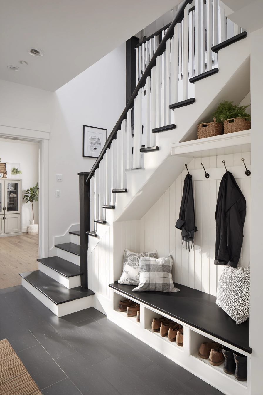 black and white staircase 34