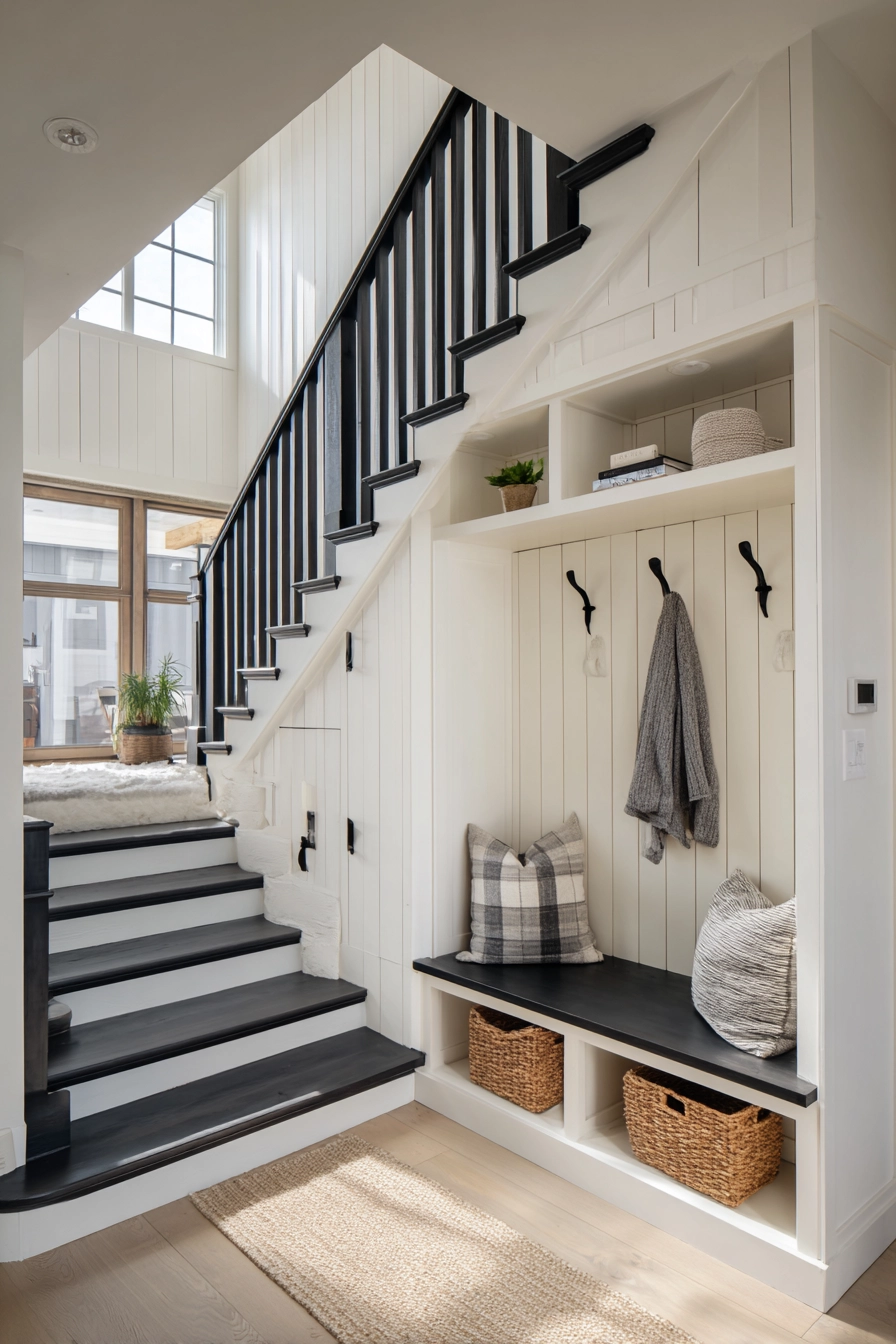 black and white staircase 36