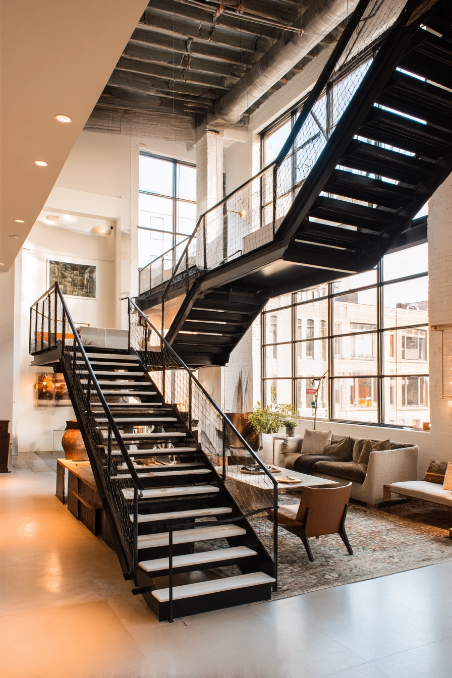 black and white staircase 39