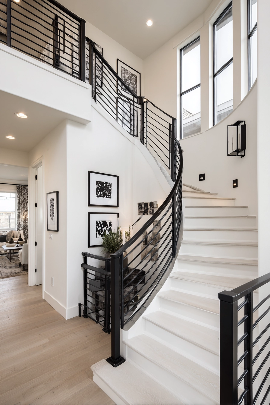 black and white staircase 4