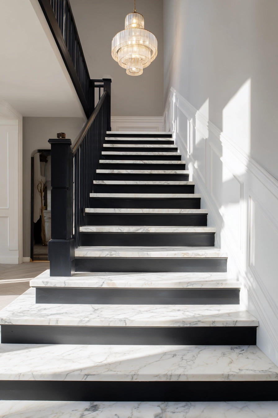black and white staircase 8