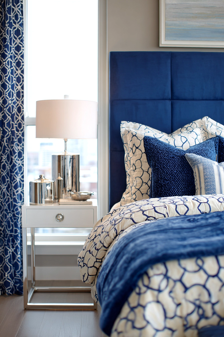 blue and cream bedroom 9