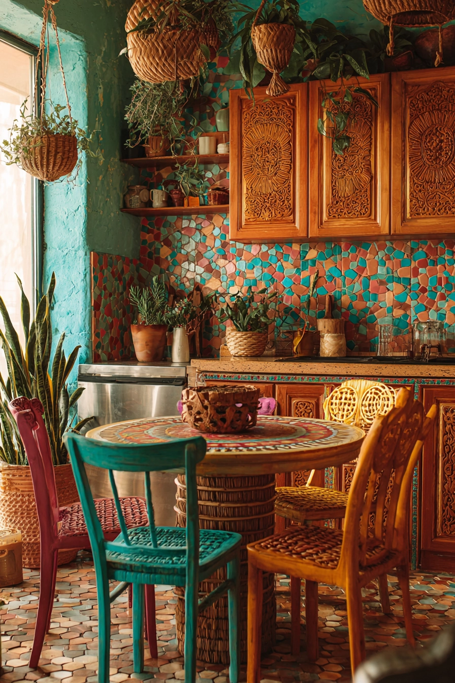 boho chic kitchen 15
