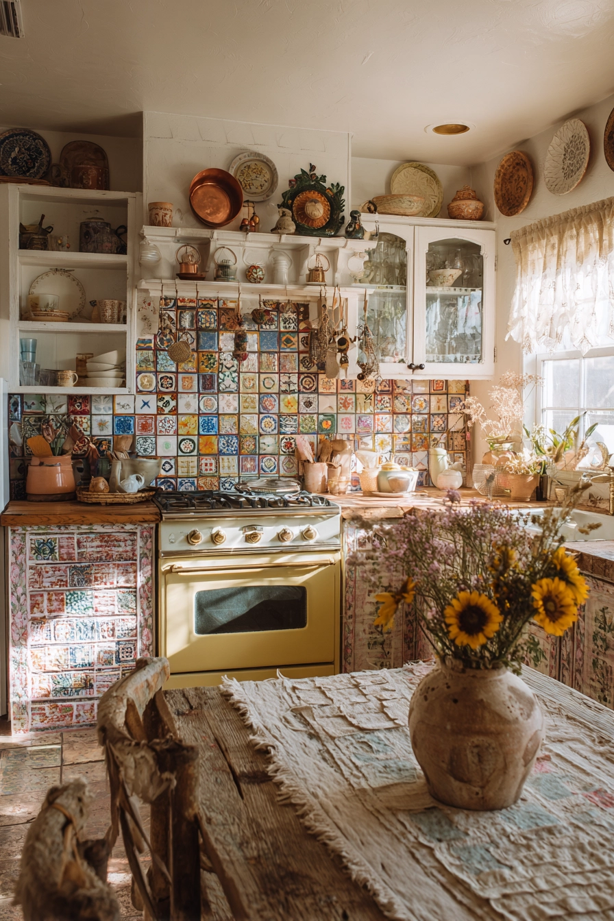 boho chic kitchen 26