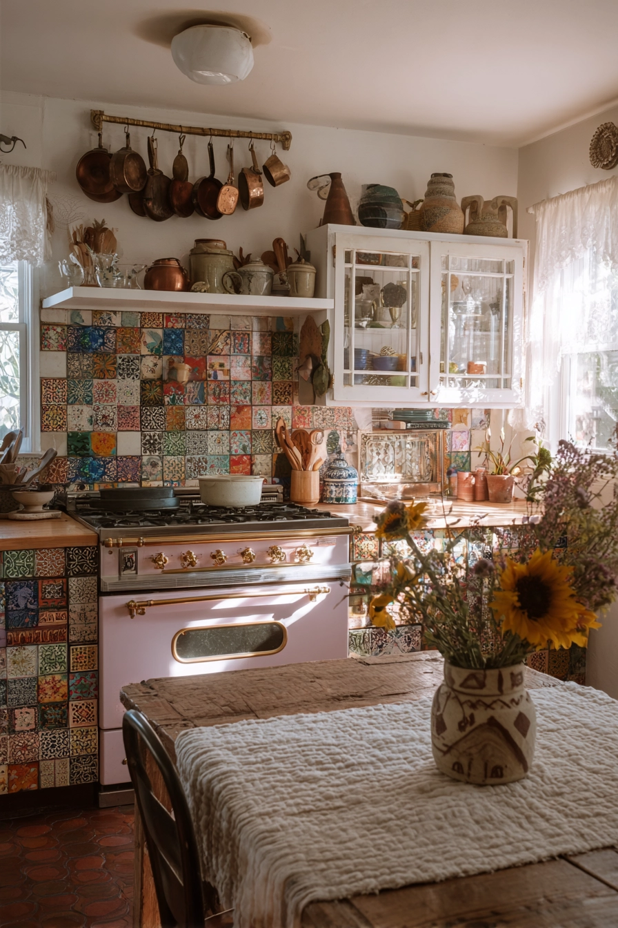 boho chic kitchen 27