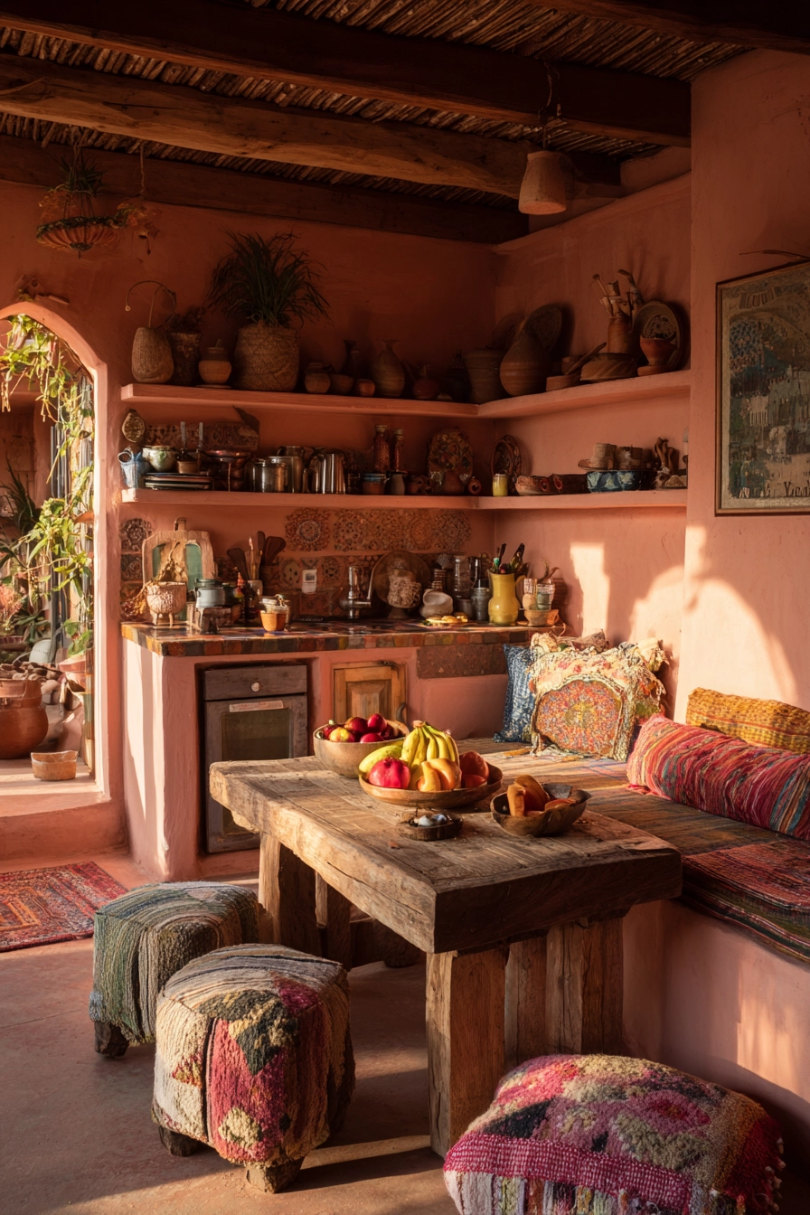 boho chic kitchen 29