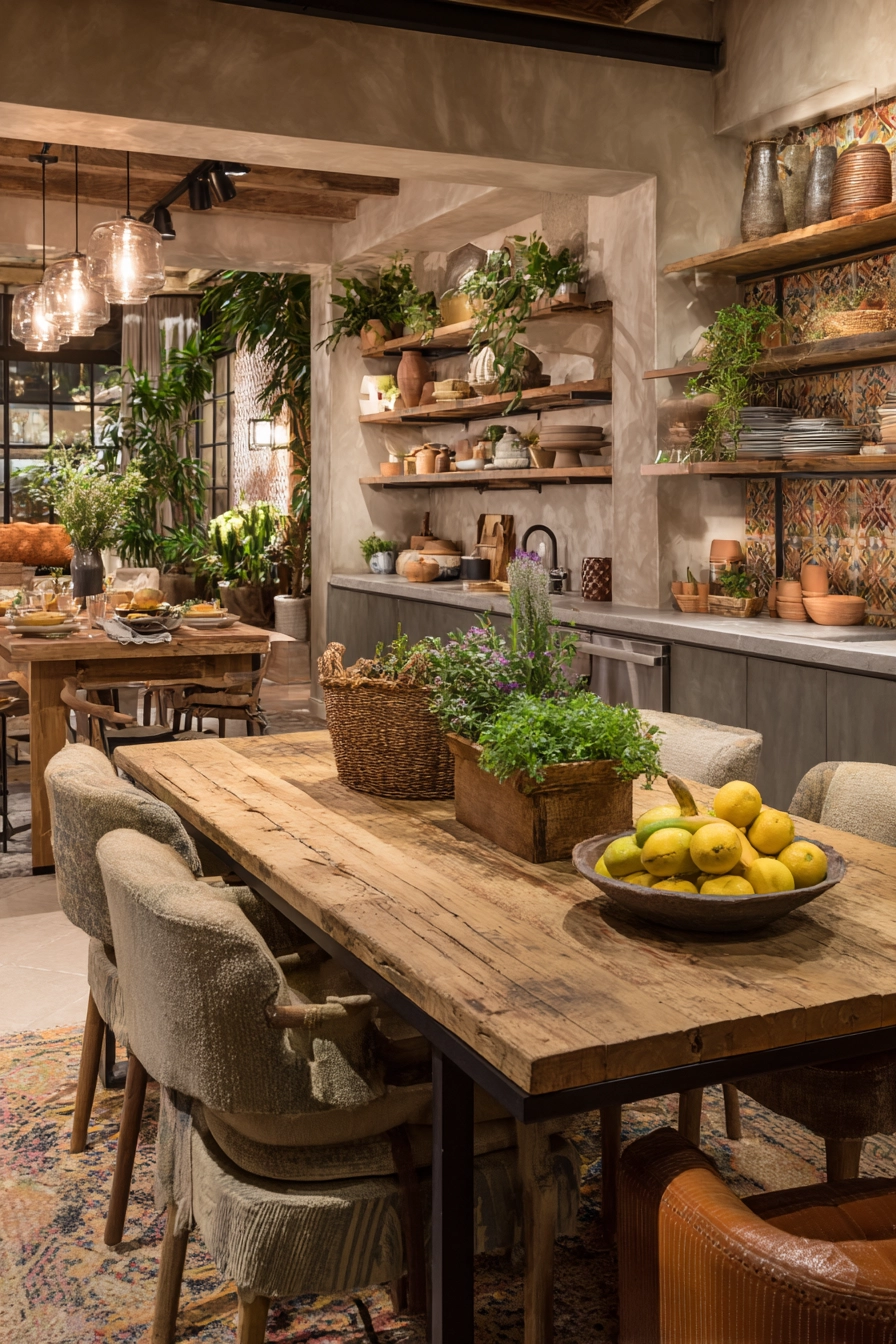 boho chic kitchen 38