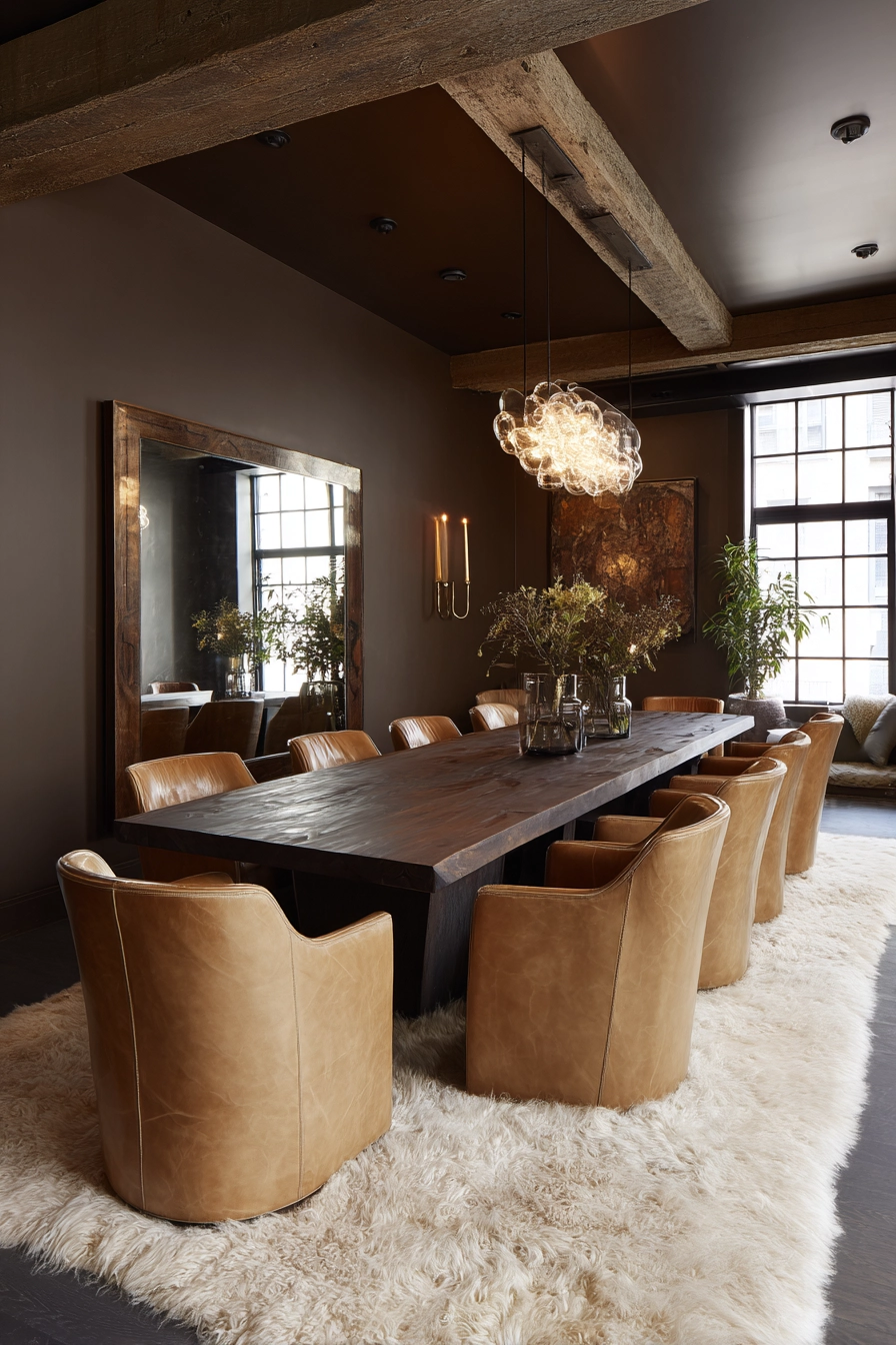 brown dining room 10