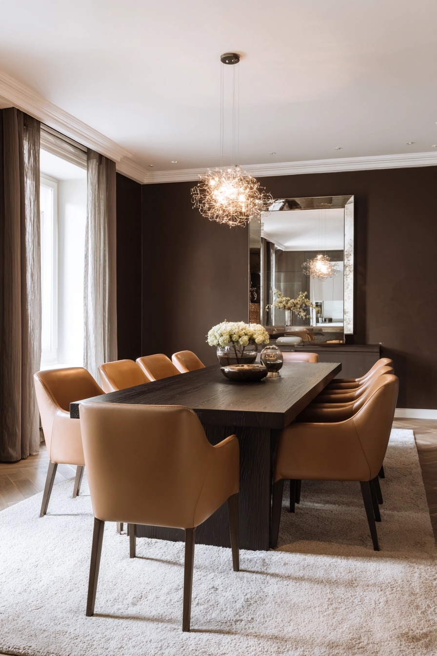 brown dining room 12