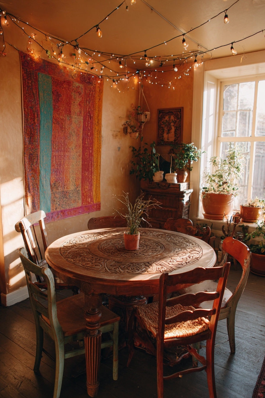 brown dining room 13