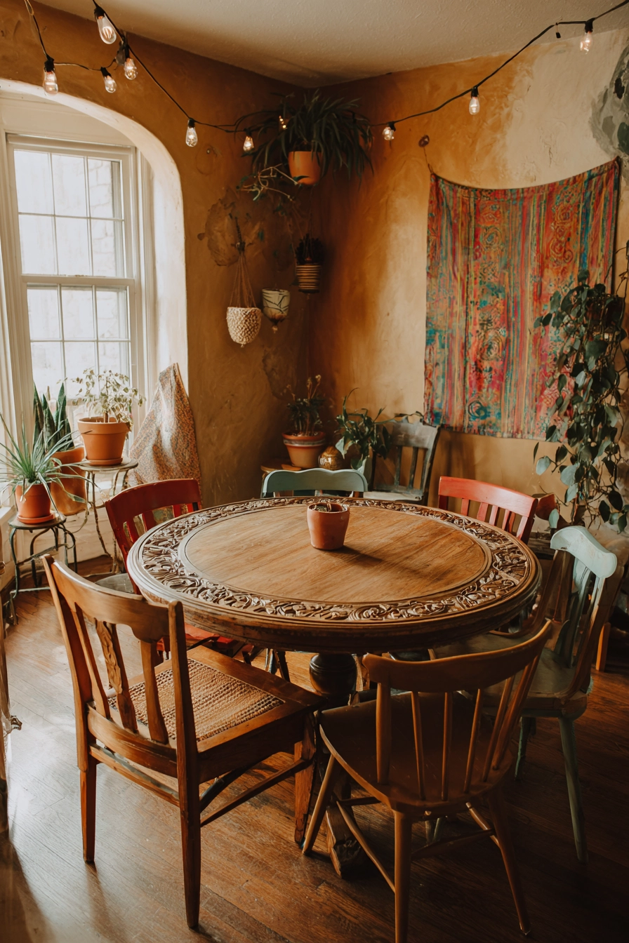 brown dining room 15