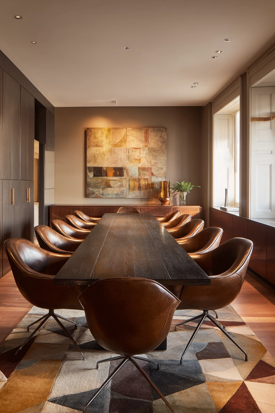 brown dining room 17