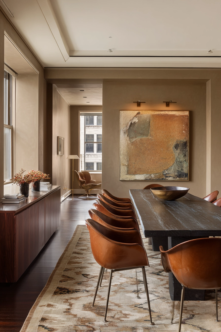 brown dining room 18